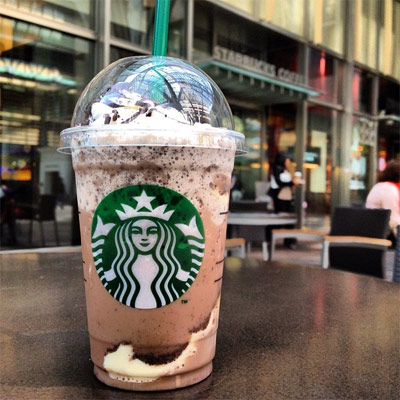 Starbucks Frappuccino with pudding