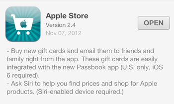 Apple Store Siri Update
